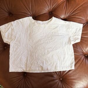 Lululemon White Cotton Cates T-Shirt